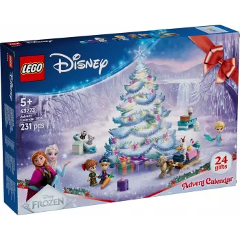 Stavebná hračka LEGO Disney Frozen adventný kalendár 2025 Set 43273 — 231 dielov, 4 minifigúrky, vek 5+