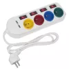 Predlžovacia zásuvka MACLEAN MCE229W — 4 zásuvky, 2× USB, 1,5 m kábel, Typ F, 10 A, biela
