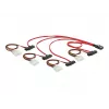 DeLOCK - Interný SAS kábel (Serial Attached SCSI) - 4-Lane - 36-pin 4i Mini MultiLane - Interné napájanie, 4-pin, Interné SAS, 29-pin (SFF-8482) - 50 cm (83059)