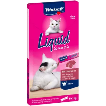 Maškrty pre mačky Vitakraft VITAKRAFT Liquid Snack pasta kuracie 6 x 15 g