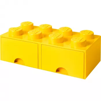 LEGO úložná zásuvka kocka 8 — žltá (model 40061732) úložná zásuvka na kocky a drobné diely