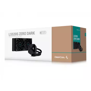 All-in-One kvapalinový chladič DeepCool LS520S — 120-mm ventilátor, 500–2250 ot/min, čierny, podporuje LGA1700/AM5/TR4