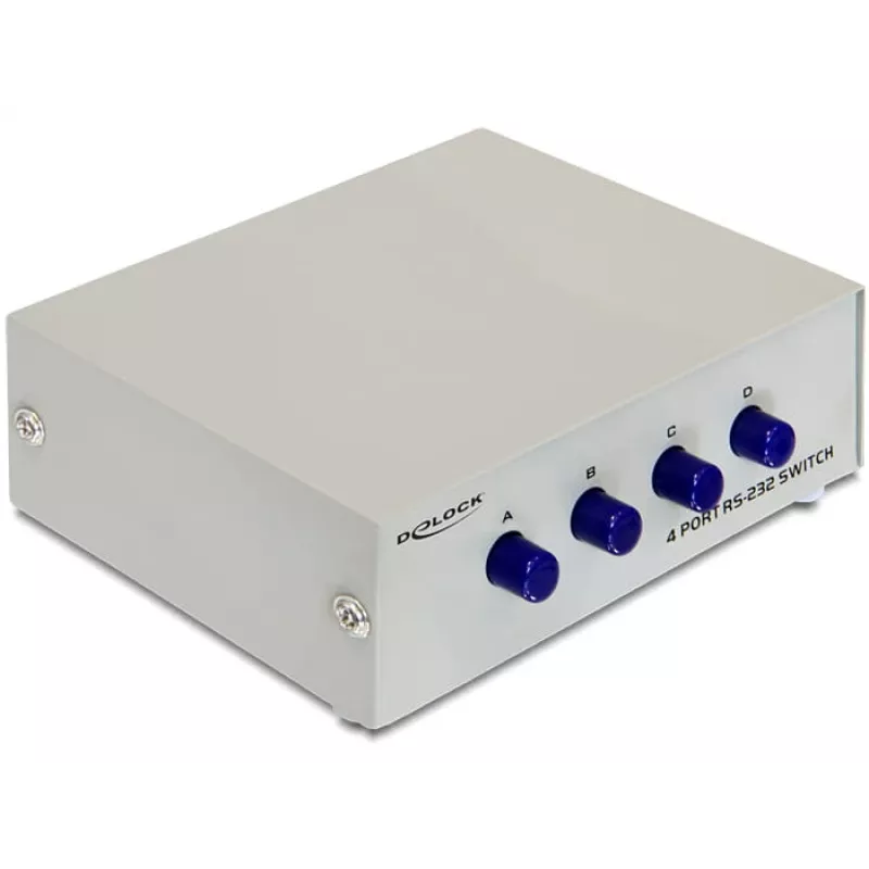 DeLOCK 87589 4-portový RS-232 manuálny sériový prepínač