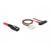 DeLOCK - Interný SAS kábel (Serial Attached SCSI) - 4-Lane - 36-pin 4i Mini MultiLane - Interné napájanie, 4-pin, Interné SAS, 29-pin (SFF-8482) - 50 cm (83059)