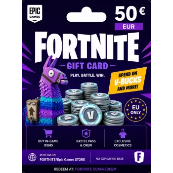 Fortnite darčeková karta 50 EUR - Epic Games digitálny kód