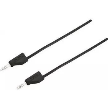 VOLTCRAFT merací vodič [konektor samec 4 mm - konektor samec 4 mm] 1,5 m čierny MSB-300 (MSB-300-1.5-SW)