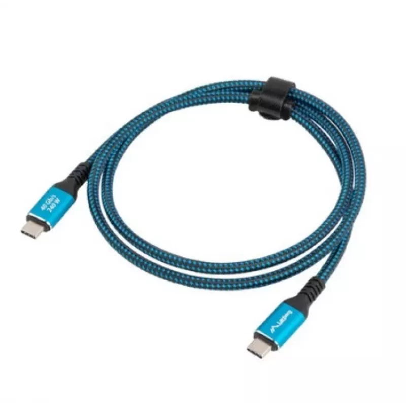 USB-C na USB-C kábel LANBERG CA-CMCM-45CU-0020-BK, 240 W PD, 8K@60Hz, 2,0 m