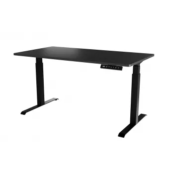 Stôl cama meble MOON LONG s elektrickým nastavením výšky 150x80 cm, obdĺžniková doska z drevotriesky, výška 72–120 cm, čierny/antracit