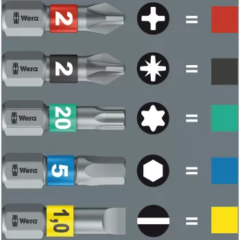 Kraftform compact Stubby Magazin 1 sada bitov (čierna/zelená, 7-dielna)