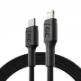 Green Cell PowerStream KABGC07 kábel USB-C na Lightning, 1 m, PD, Apple MFi, čierny