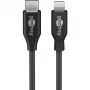 Nabíjací a synchronizačný kábel Goobay Lightning na USB-C 0,5 m