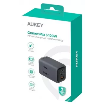 Comet Mix 3 nástenná nabíjačka PA-C5 3xUSB (2xUSB-C a 1xUSB-A) 100W 5A QC5.0 PD3.0 AFC PPS FCP SCP