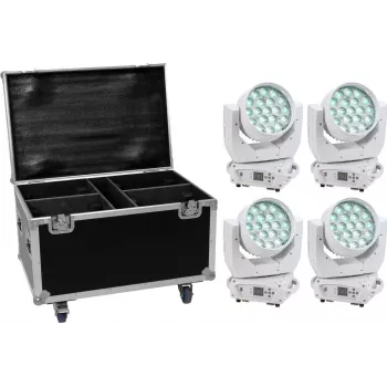 LED-Lichtset EUROLITE TMH-X4 White – 4 reflektory s transportným kufrom a kolieskami