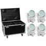 LED-Lichtset EUROLITE TMH-X4 White – 4 reflektory s transportným kufrom a kolieskami