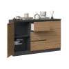 2D3S komoda 120x30x75 cm, antracit/artisan