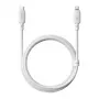 USB Type-C na Lightning nabíjací kábel Baseus Silky Series 20W 2m mesačná biely