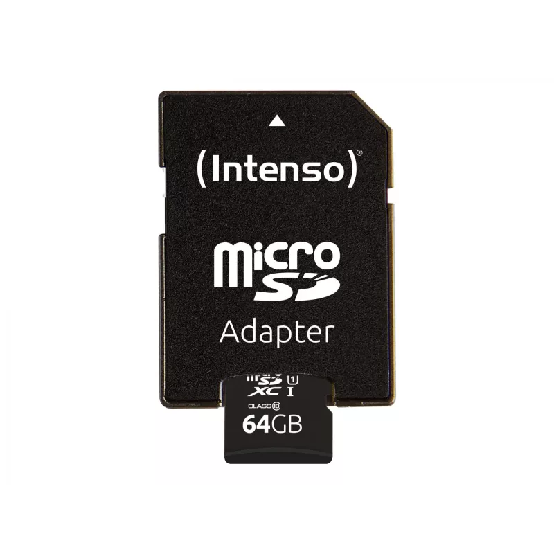 Intenso Performance - pamäťová karta (microSDXC s SD adaptérom) - 64GB - UHS-I U1 / Class10 - microSDXC UHS-I (3424490)