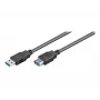 Wentronic Goobay USB 3.0 SuperSpeed predlžovací kábel, čierna, 5 m - USB 3.0 konektor samec (typ A) > USB 3.0 konektor samica (typ A) (95726)