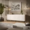 Cama Meble LUCCA 4D komoda, 200x40x80 cm, biela