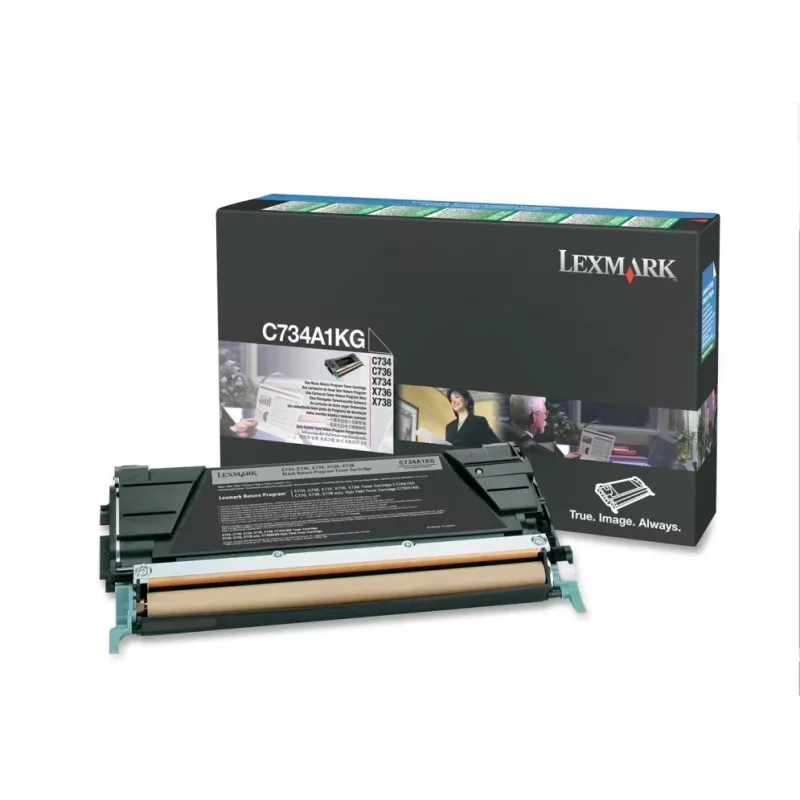 Lexmark - tonerová kazeta - 1 x čierna - 8000 strán - LRP / LCCP (0C734A1KG)