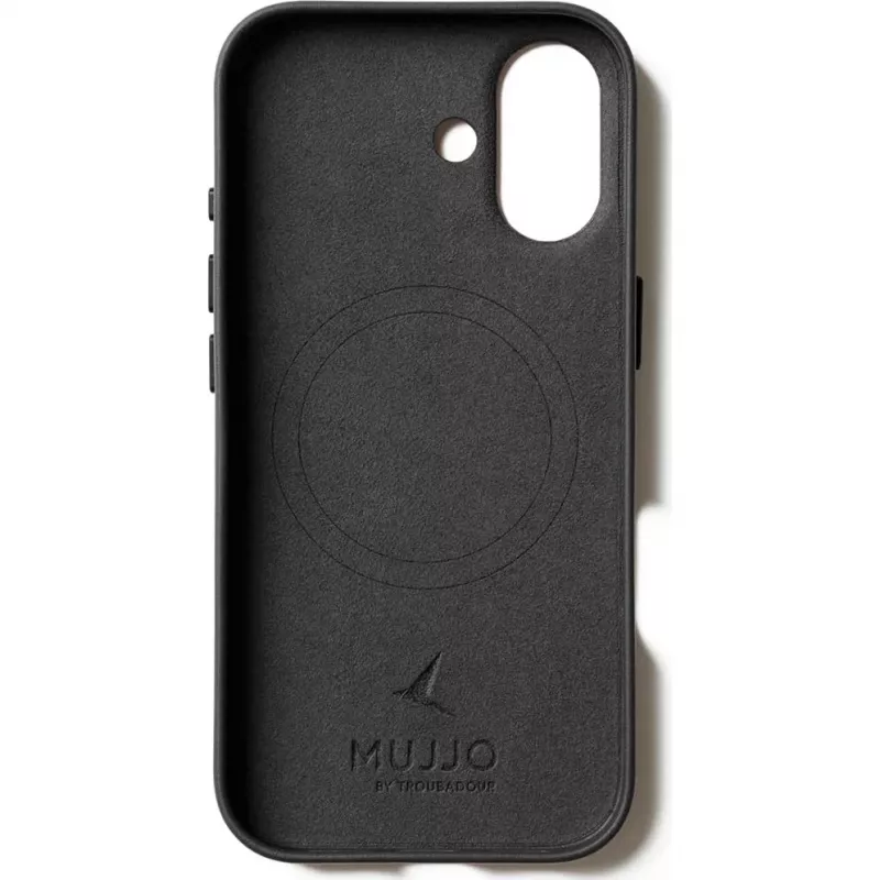 Mujjo Full Leather Case MagSafe puzdro pre iPhone 17 čierna