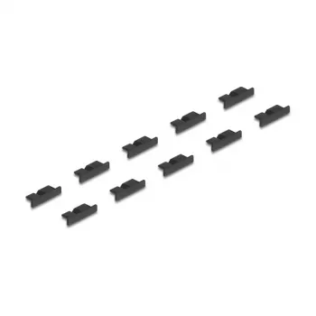 DeLOCK 64243 ochranná krytka konektora samica USB Micro-B čierna 10 ks