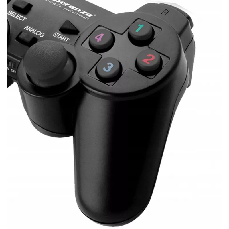 Esperanza EGG108K herný ovládač čierny USB 2.0 gamepad analógový / digitálny PC, Playstation 3