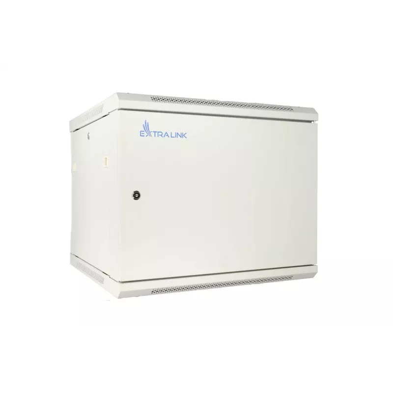 Extralink Rackmount skriňa 12U 600x450 ASP sivá nástenná, kovové dvere
