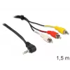 Video káblový adaptér DeLOCK 84504 1,5 m 3,5 mm 3 x RCA čierny
