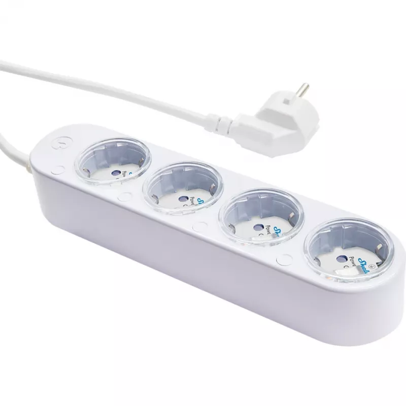 Smart 12A Shelly Power Strip 4 Gen4 Zigbee/Matter predlžovacia zásuvka