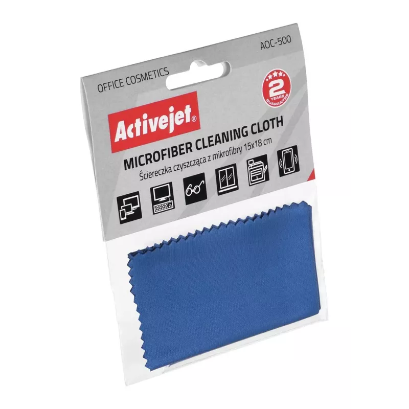 Čistiaca utierka ActiveJet AOC-500 mikrovlákno 15×18 cm, proti odtlačkom prstov, neškriabe