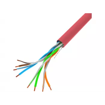 Sieťový kábel LANBERG LCU5-10CC-0305-R U/UTP Cat5e 305 m červený CCA PVC