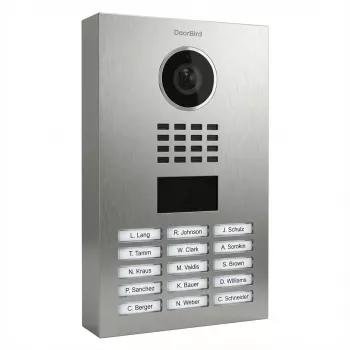 Videodomofón DoorBird D2103V, 720p, 140°x100° zorný uhol, IR LED, nerezová oceľ, IP65, 10/100 Mbit/s