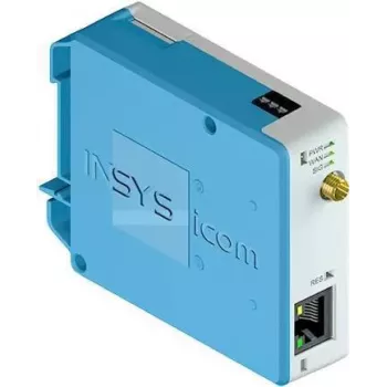 Mobilný router INSYS icom MIRO-L100 — Fast Ethernet 10/100 Mbps, externá anténa, DC napájanie, montáž na stenu