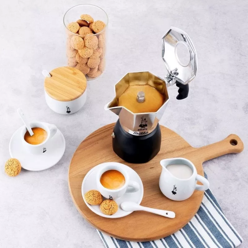 Bialetti Brikka moka kanvica 0,1 L čierna, nehrdzavejúca oceľ