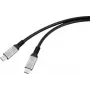 Renkforce USB-C kábel USB4 konektor samec čierny hliníkový konektor silikón (RF-6820206)