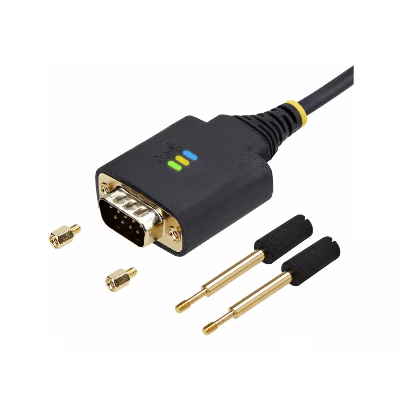StarTech.com 13ft (4m) 2-portový USB na sériový adaptérový kábel, vymeniteľné DB9 skrutky/matice, COM retention, USB-A na DB9 RS232, FTDI, Level-4 ESD ochrana, Windows/macOS/ChromeOS/Linux – robustná TPE konštrukcia