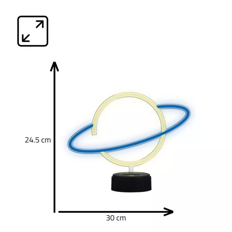 Manta SNL38BLT Style Neon Lights Planet dekoratívna LED lampa