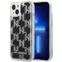Karl Lagerfeld KLHCP14MLMNMK iPhone 14 Plus 6.7 tvrdý obal čierny / čierny Liquid Glitter Monogram