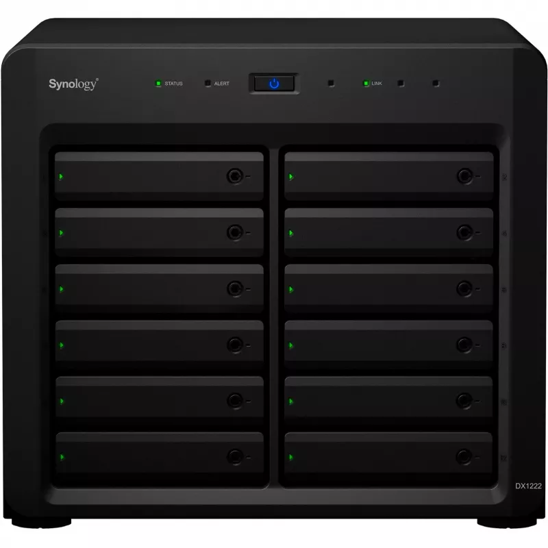 Puzdro na HDD/SSD Synology DX1222 12 diskov 192 TB čierne