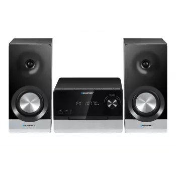 Domáci audio mikrosystém BLAUPUNKT MS40.2BT — 2×50 W RMS, Bluetooth, CD, USB, HDMI ARC, optický vstup, LED displej (čierny)