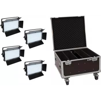 Sada LED panelov EUROLITE PLL-480 CW/WW 4x s case – 4 jednotky, nastaviteľná studená/teplá biela