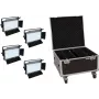 Sada LED panelov EUROLITE PLL-480 CW/WW 4x s case – 4 jednotky, nastaviteľná studená/teplá biela