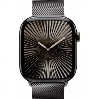 Apple Watch Series 10 GPS + Cellular 46mm puzdro Slate Titanium so Slate Milanese náramkom - M/L (MWYW3QF/A)