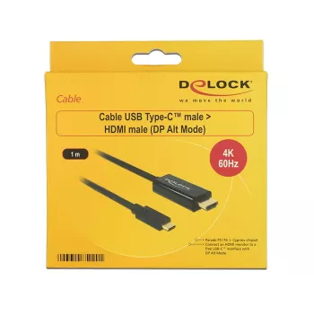 Video kábel adaptér DeLOCK 85290 USB Type-C na HDMI 1 m čierny