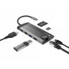 NATEC Fowler Plus USB Type-C čierna sivá MicroSD SD hub