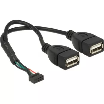 USB kábel DeLOCK 84933 USB 2.0 0,2 m 2 x USB A čierny