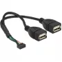 USB kábel DeLOCK 84933 USB 2.0 0,2 m 2 x USB A čierny