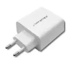 Qoltec 51718 nabíjačka | 45W | 5-20V | 2,4-3A | USB Type-C PD | USB | biela