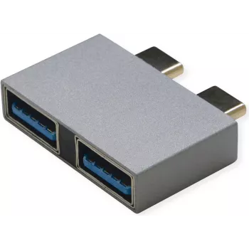 ROLINE USB3.2Gen1 adaptér 2x C - A ST/BU - adaptér - digitálny/dátový (12.03.2947)